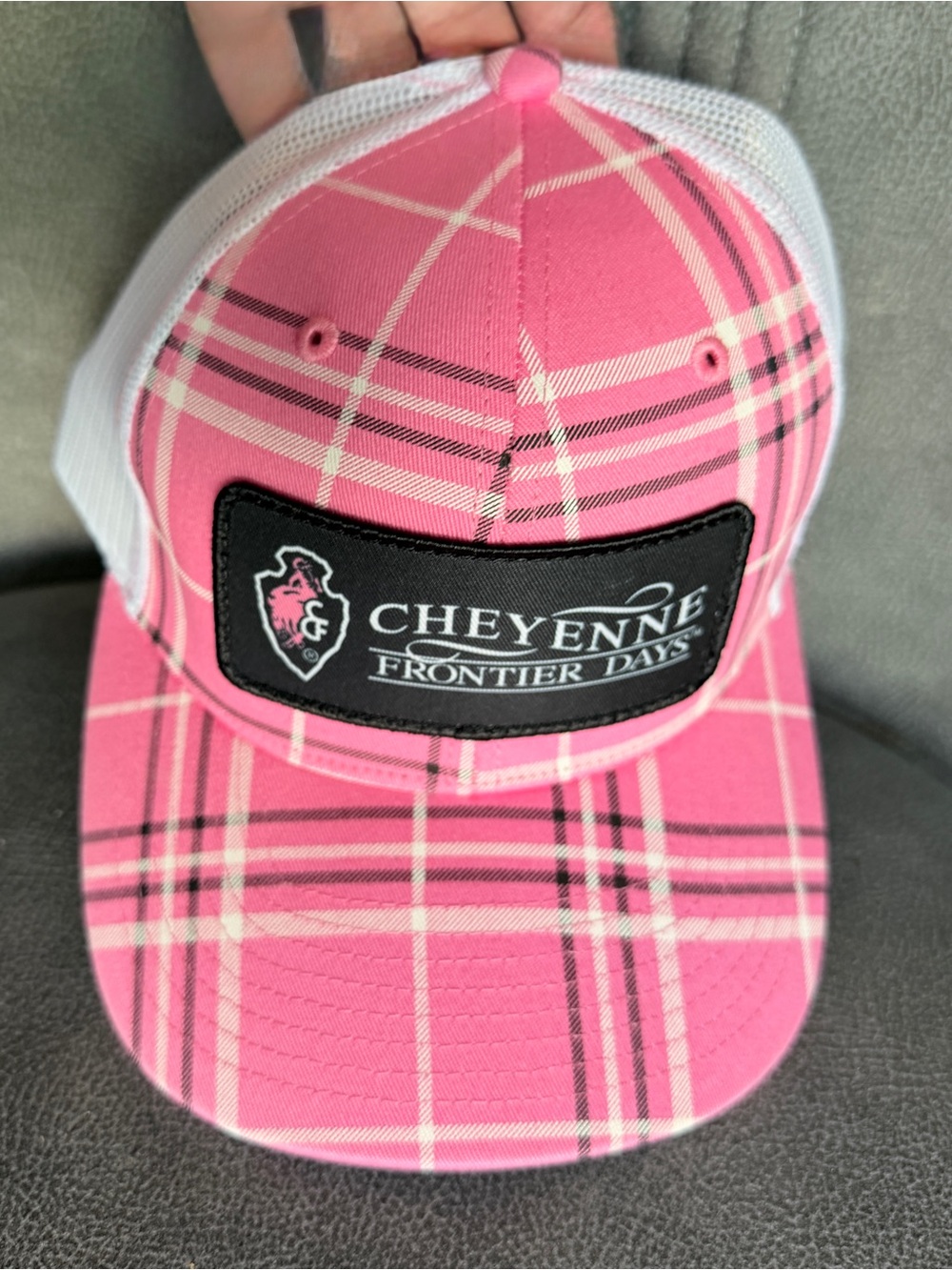 Pink Plaid Trucker Hat CFD